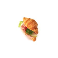 Mini croissant se šunkou od kosti a nakládanou okurkou